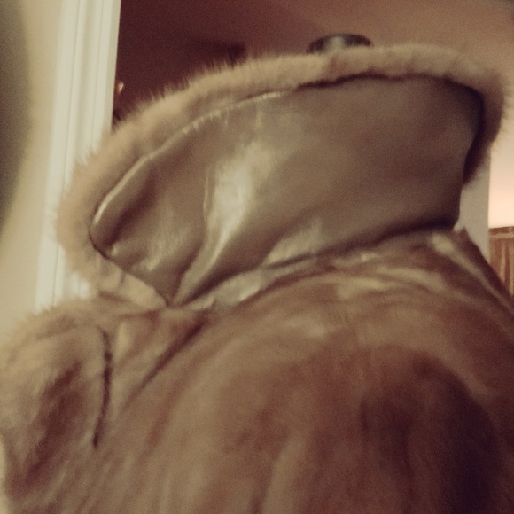 Neusteters Vintage Mink jacket w tie belt -pockets, authentic. Mink. Brown 8 - Picture 6 of 13